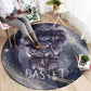 Bastet Egyptian Round Carpet Cat Goddess Cosmic Protector Moon Magic Night Sky