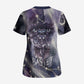 Bastet Egyptian Scrub Top Cat Goddess Cosmic Protector Moon Magic Night Sky