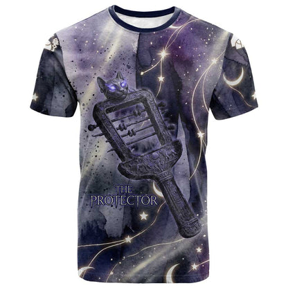 Bastet Egyptian T shirt Cat Goddess Cosmic Protector Moon Magic Night Sky