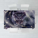 Bastet Egyptian Tablecloth Cat Goddess Cosmic Protector Moon Magic Night Sky
