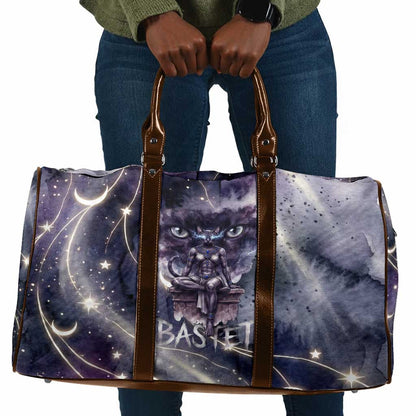 Bastet Egyptian Travel Bag Cat Goddess Cosmic Protector Moon Magic Night Sky