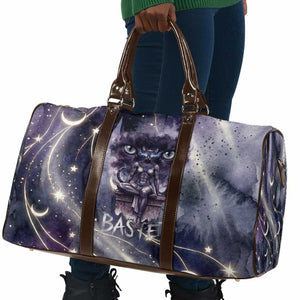 Bastet Egyptian Travel Bag Cat Goddess Cosmic Protector Moon Magic Night Sky