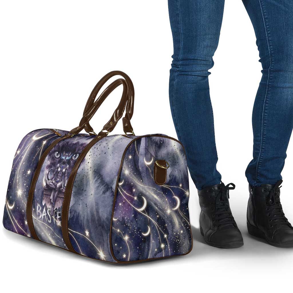 Bastet Egyptian Travel Bag Cat Goddess Cosmic Protector Moon Magic Night Sky