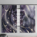 Bastet Egyptian Window Curtain Cat Goddess Cosmic Protector Moon Magic Night Sky