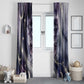 Bastet Egyptian Window Curtain Cat Goddess Cosmic Protector Moon Magic Night Sky