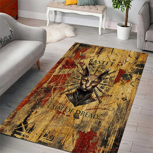 Bastet Egyptian Area Rug Eye of Ra Cat Goddess Lady of Dread Ancient Power