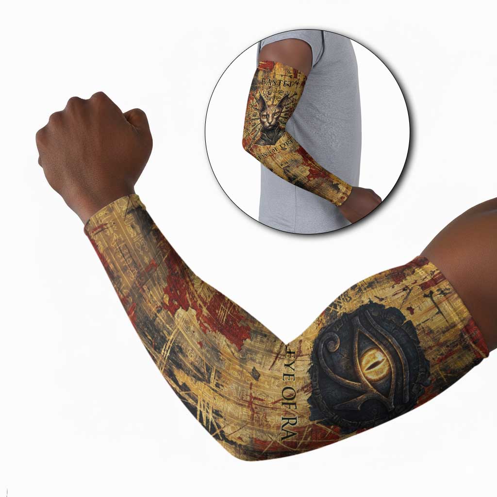Bastet Egyptian Arm Sleeves Eye of Ra Cat Goddess Lady of Dread Ancient Power
