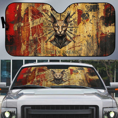 Bastet Egyptian Auto Sun Shade Eye of Ra Cat Goddess Lady of Dread Ancient Power