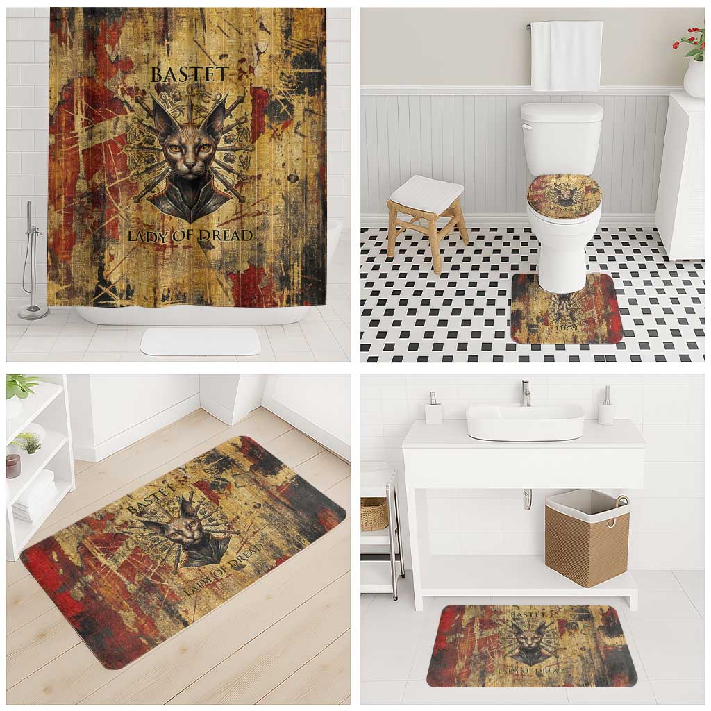 Bastet Egyptian Bathroom Set Eye of Ra Cat Goddess Lady of Dread Ancient Power