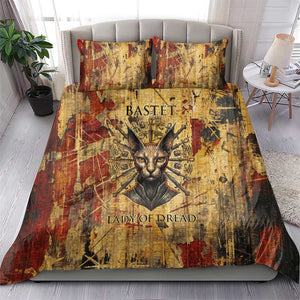Bastet Egyptian Bedding Set Eye of Ra Cat Goddess Lady of Dread Ancient Power