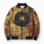 Bastet Egyptian Bomber Puffer Jacket Eye of Ra Cat Goddess Lady of Dread Ancient Power