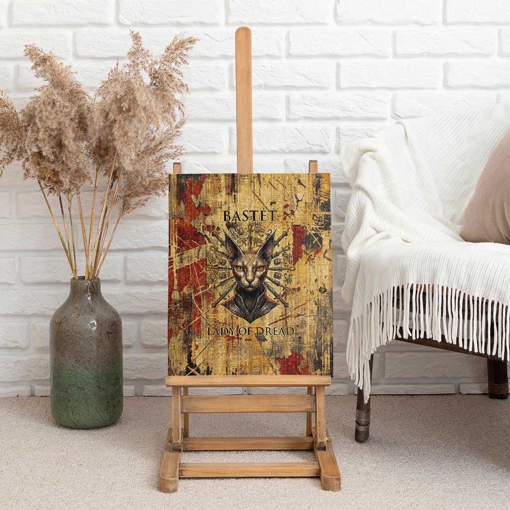 Bastet Egyptian Canvas Wall Art Eye of Ra Cat Goddess Lady of Dread Ancient Power