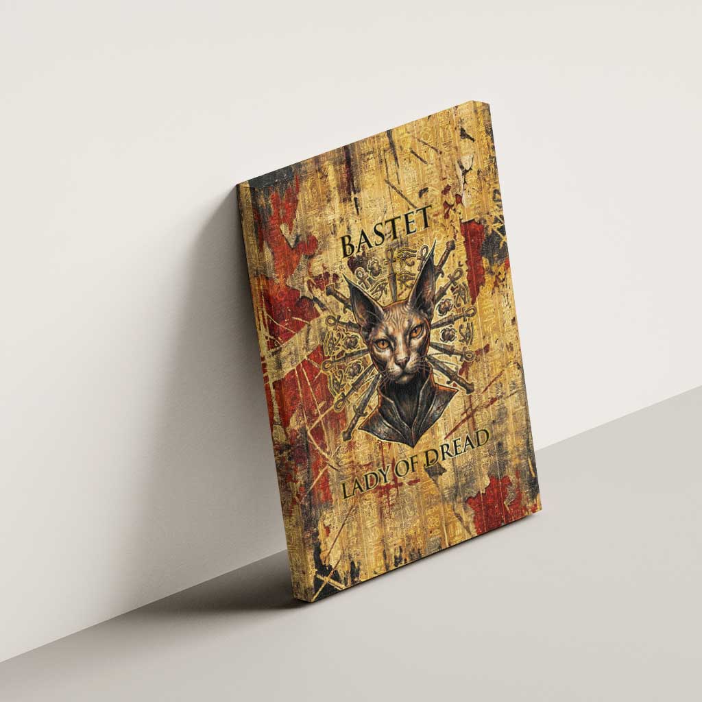 Bastet Egyptian Canvas Wall Art Eye of Ra Cat Goddess Lady of Dread Ancient Power