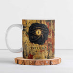 Bastet Egyptian Ceramic Mug Eye of Ra Cat Goddess Lady of Dread Ancient Power