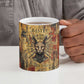 Bastet Egyptian Ceramic Mug Eye of Ra Cat Goddess Lady of Dread Ancient Power