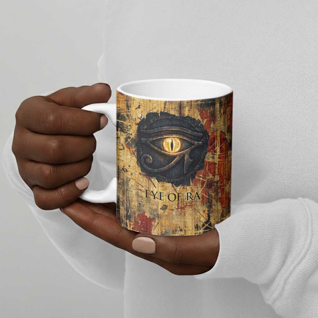 Bastet Egyptian Ceramic Mug Eye of Ra Cat Goddess Lady of Dread Ancient Power