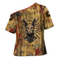 Bastet Egyptian Cross Shoulder Shirt Eye of Ra Cat Goddess Lady of Dread Ancient Power