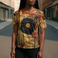 Bastet Egyptian Cross Shoulder Shirt Eye of Ra Cat Goddess Lady of Dread Ancient Power