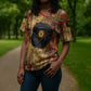 Bastet Egyptian Cross Shoulder Shirt Eye of Ra Cat Goddess Lady of Dread Ancient Power