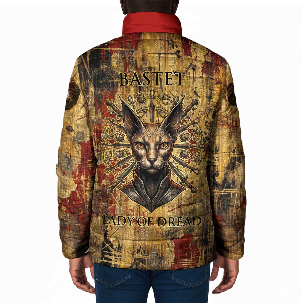 Bastet Egyptian Padded Jacket Eye of Ra Cat Goddess Lady of Dread Ancient Power