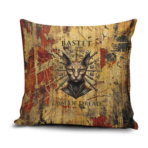 Bastet Egyptian Pillow Cover Eye of Ra Cat Goddess Lady of Dread Ancient Power
