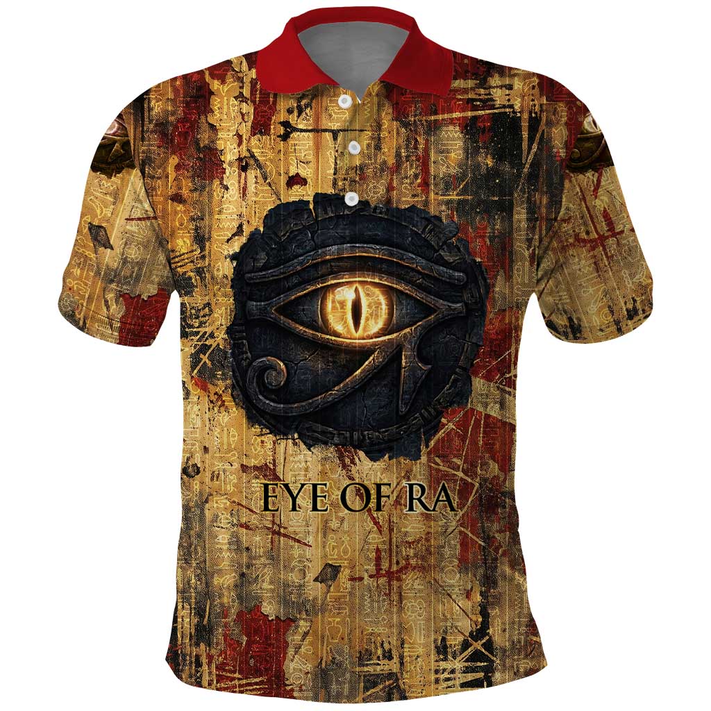 Bastet Egyptian Polo Shirt Eye of Ra Cat Goddess Lady of Dread Ancient Power