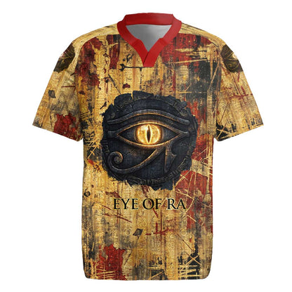 Bastet Egyptian Rugby Jersey Eye of Ra Cat Goddess Lady of Dread Ancient Power