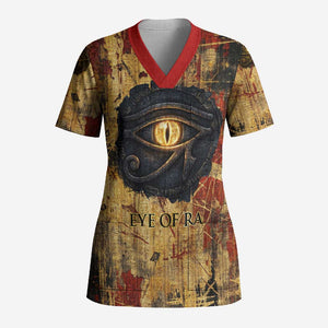 Bastet Egyptian Scrub Top Eye of Ra Cat Goddess Lady of Dread Ancient Power