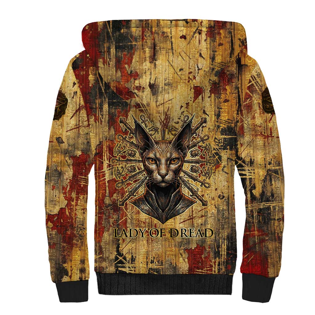 Bastet Egyptian Sherpa Hoodie Eye of Ra Cat Goddess Lady of Dread Ancient Power