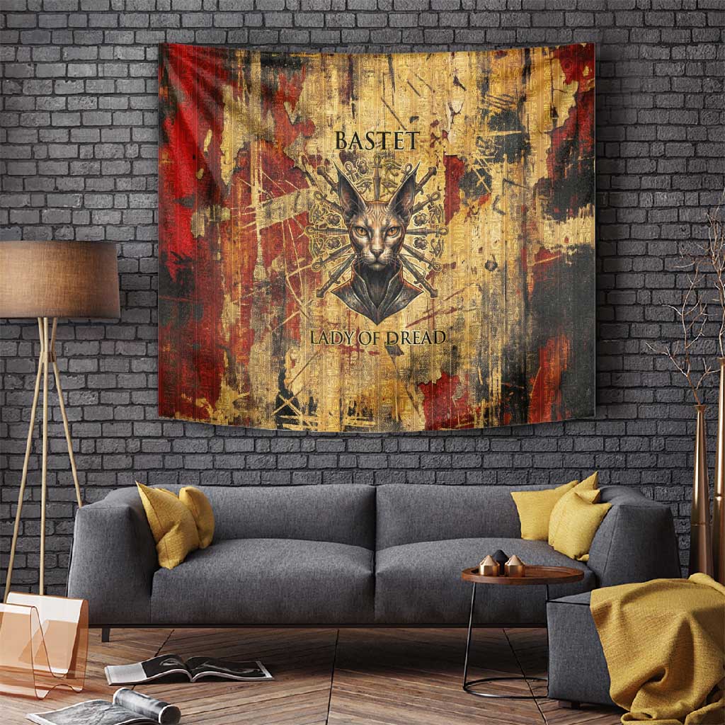 Bastet Egyptian Tapestry Eye of Ra Cat Goddess Lady of Dread Ancient Power