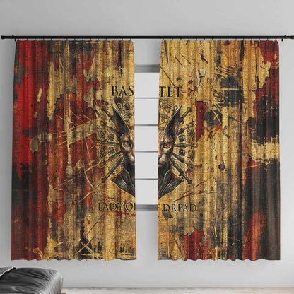Bastet Egyptian Window Curtain Eye of Ra Cat Goddess Lady of Dread Ancient Power