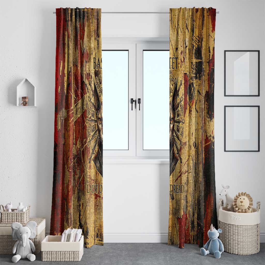 Bastet Egyptian Window Curtain Eye of Ra Cat Goddess Lady of Dread Ancient Power