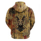 Bastet Egyptian Zip Hoodie Eye of Ra Cat Goddess Lady of Dread Ancient Power