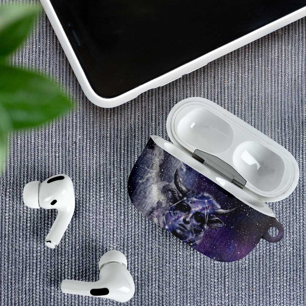 Bat Egyptian AirPods Case Cow Goddess Celestial Face Horn Ring Gem Cosmic Starry Sky