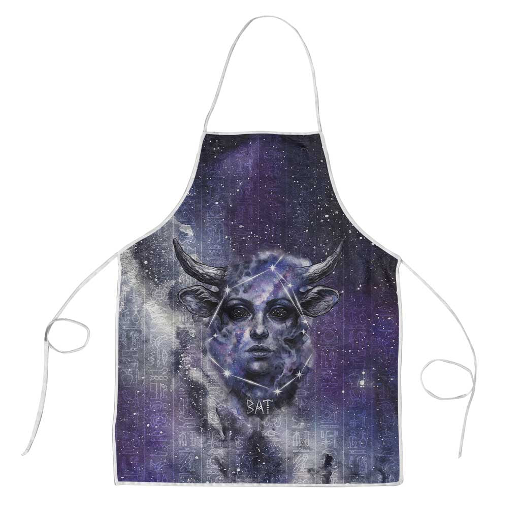 Bat Egyptian Apron Cow Goddess Celestial Face Horn Ring Gem Cosmic Starry Sky