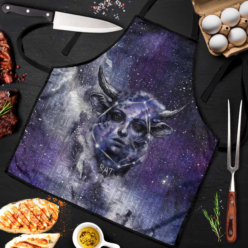 Bat Egyptian Apron Cow Goddess Celestial Face Horn Ring Gem Cosmic Starry Sky