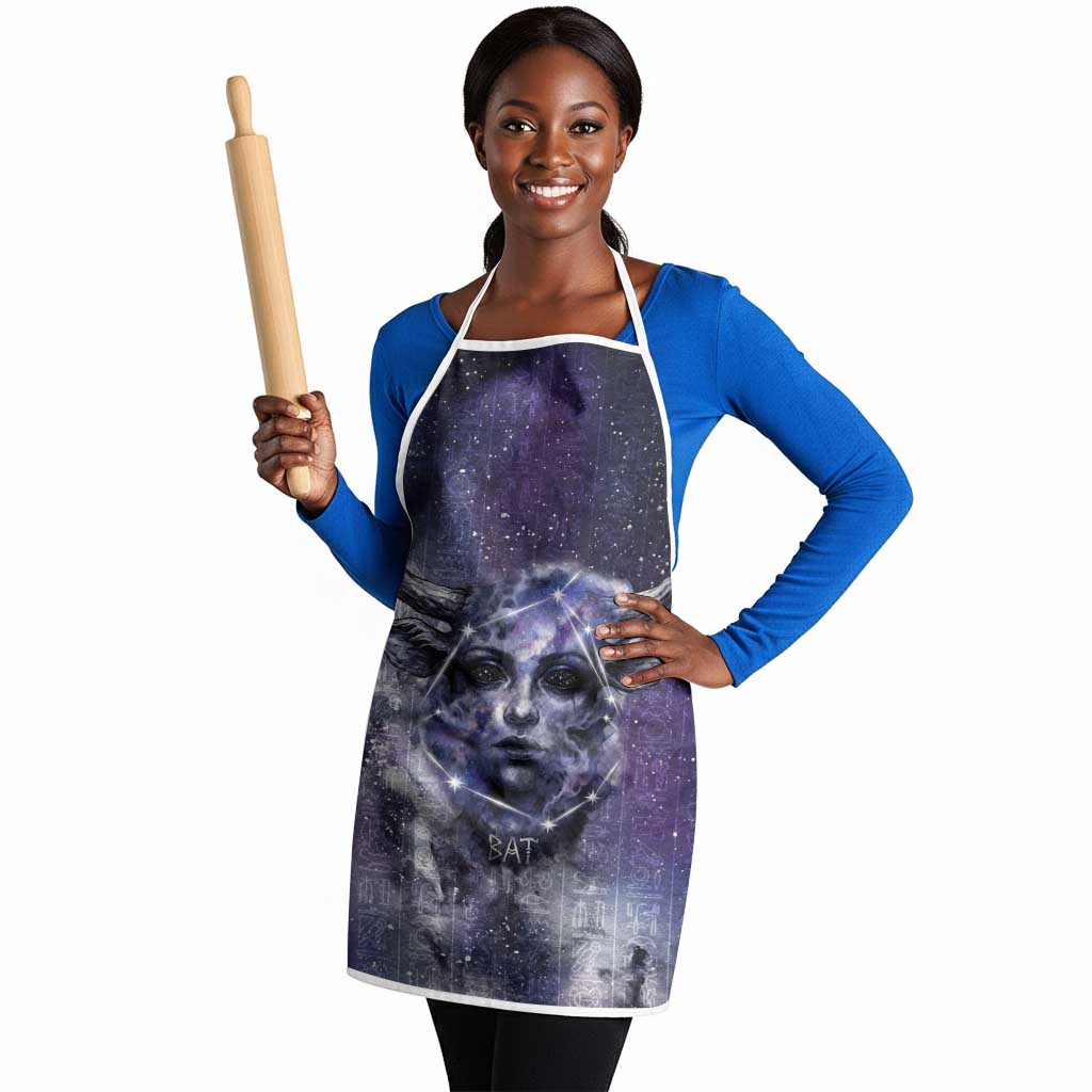 Bat Egyptian Apron Cow Goddess Celestial Face Horn Ring Gem Cosmic Starry Sky