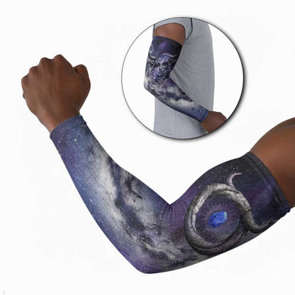 Bat Egyptian Arm Sleeves Cow Goddess Celestial Face Horn Ring Gem Cosmic Starry Sky