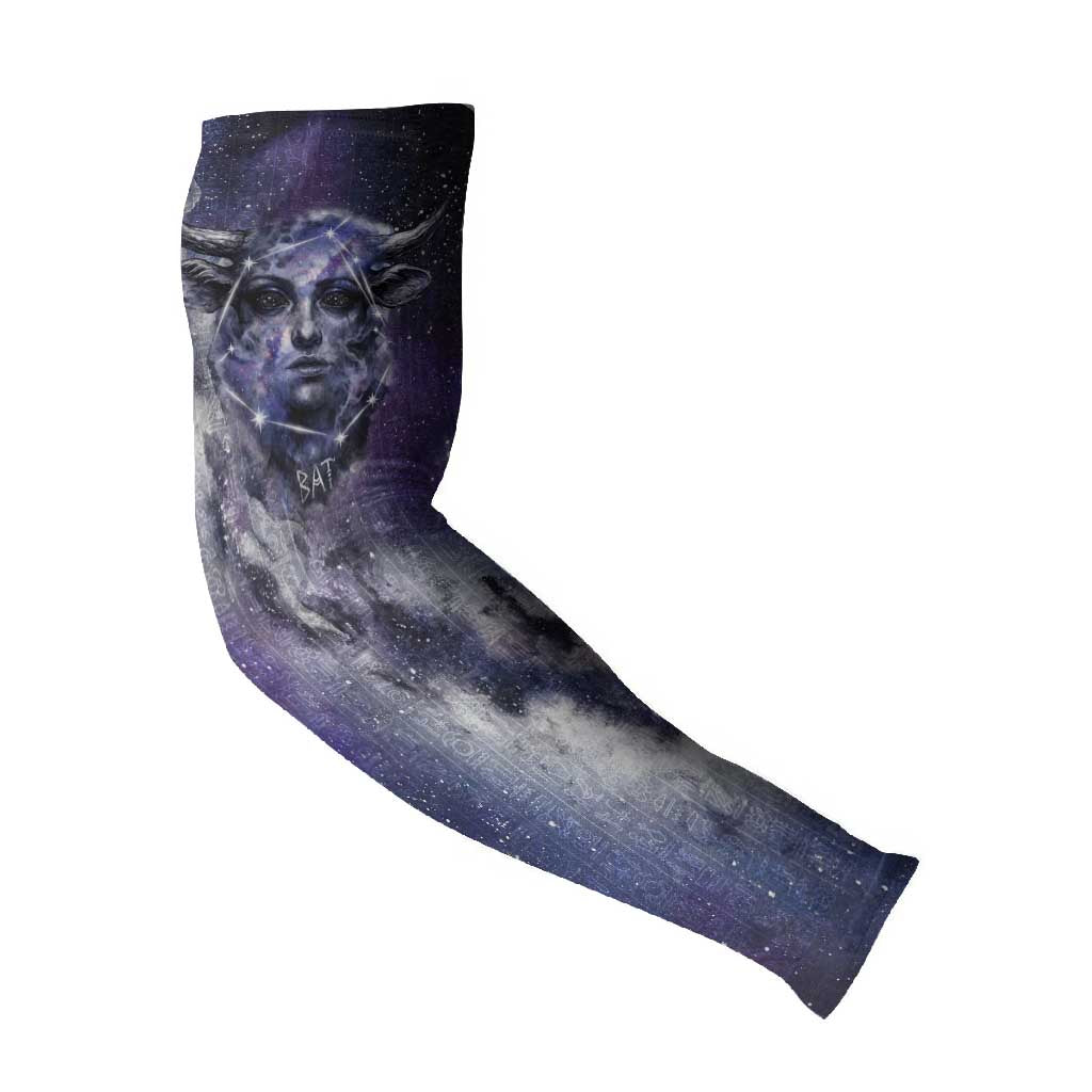 Bat Egyptian Arm Sleeves Cow Goddess Celestial Face Horn Ring Gem Cosmic Starry Sky