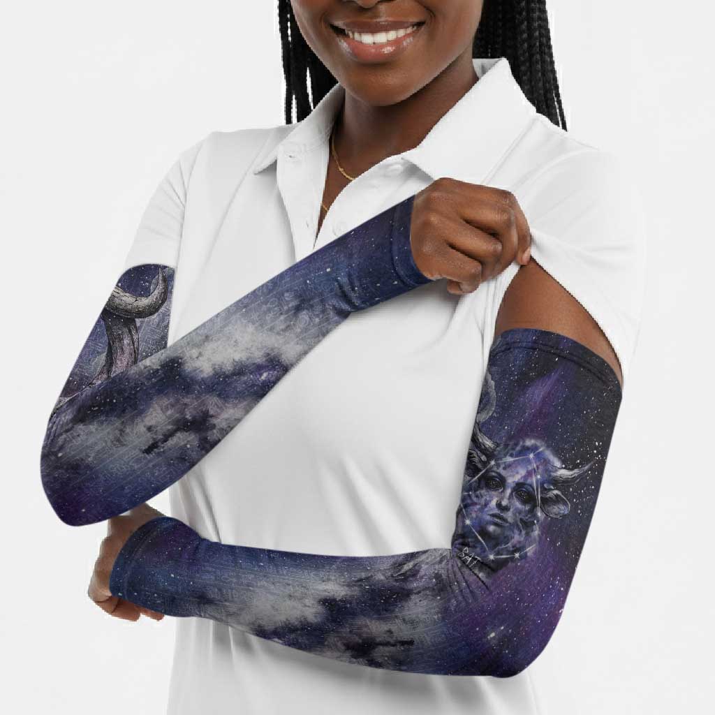 Bat Egyptian Arm Sleeves Cow Goddess Celestial Face Horn Ring Gem Cosmic Starry Sky