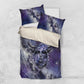 Bat Egyptian Bedding Set Cow Goddess Celestial Face Horn Ring Gem Cosmic Starry Sky