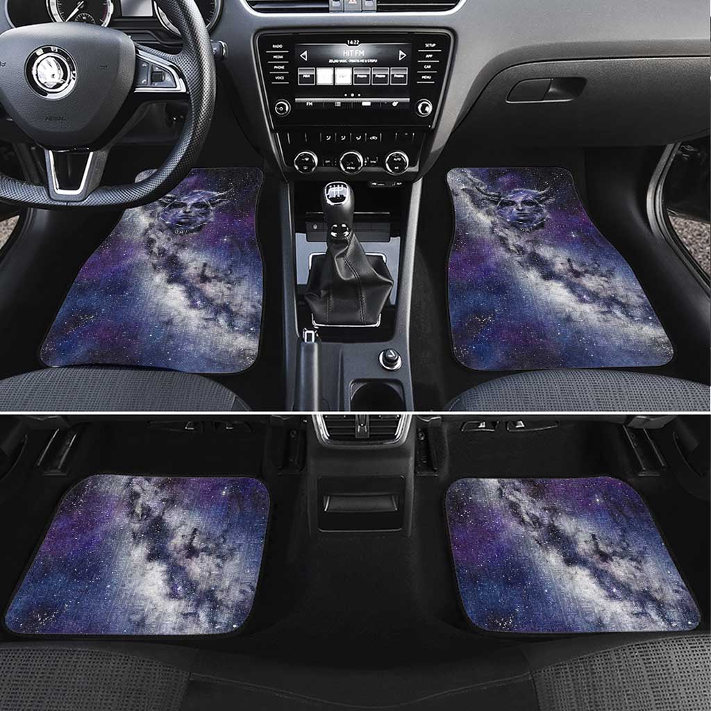 Bat Egyptian Car Mats Cow Goddess Celestial Face Horn Ring Gem Cosmic Starry Sky