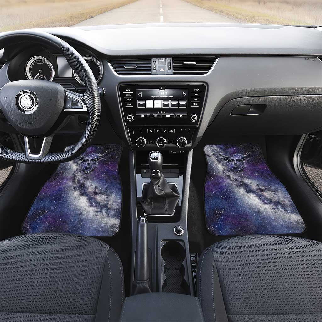 Bat Egyptian Car Mats Cow Goddess Celestial Face Horn Ring Gem Cosmic Starry Sky