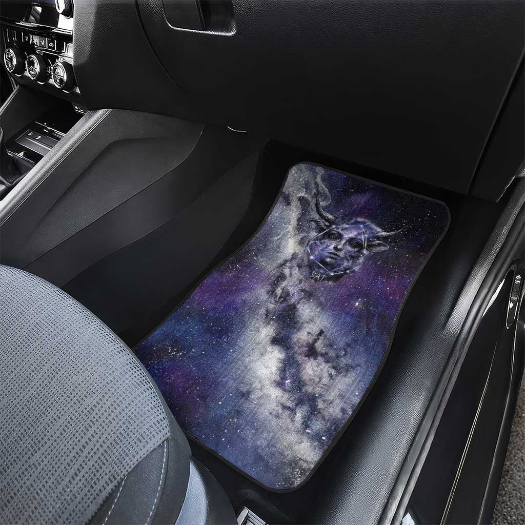 Bat Egyptian Car Mats Cow Goddess Celestial Face Horn Ring Gem Cosmic Starry Sky