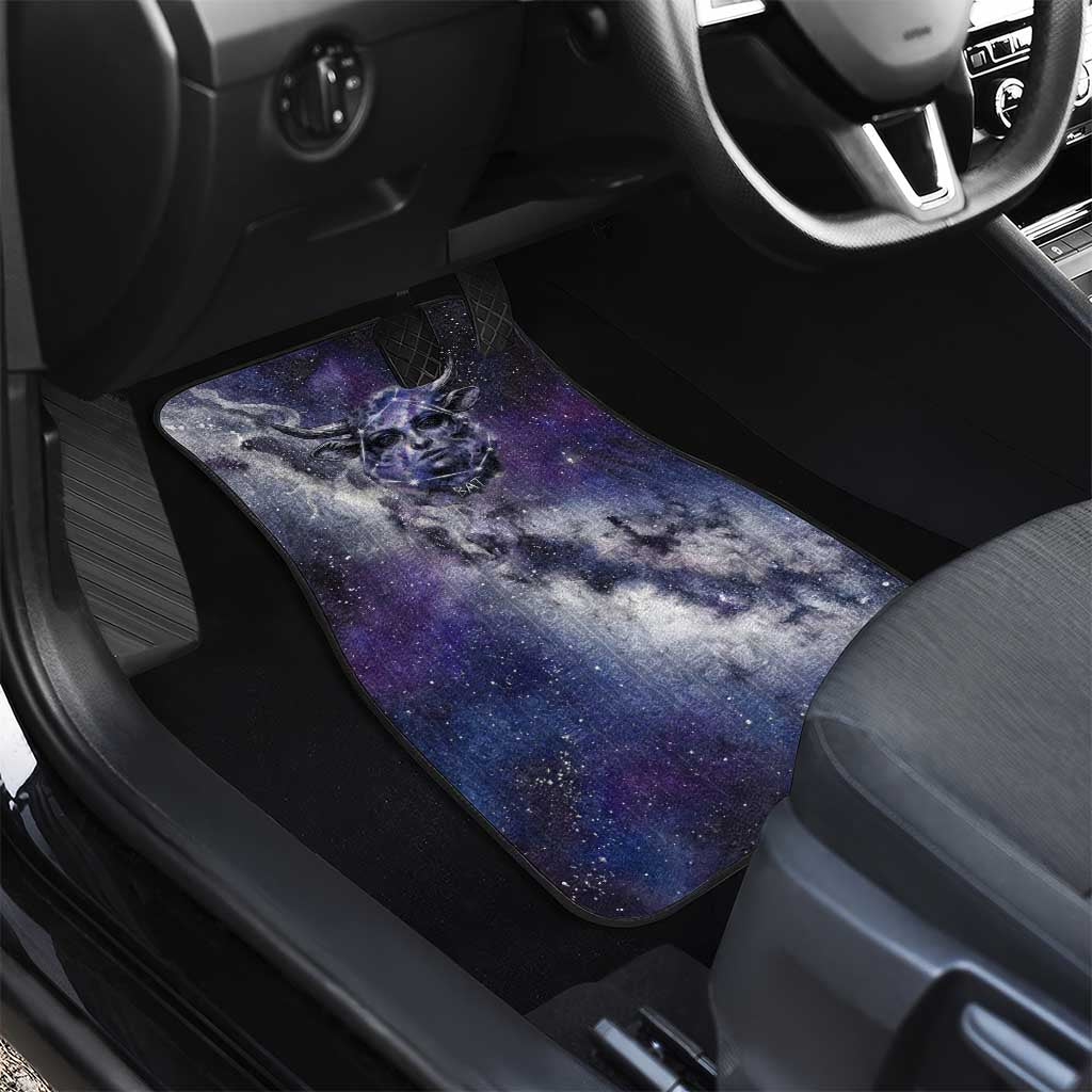 Bat Egyptian Car Mats Cow Goddess Celestial Face Horn Ring Gem Cosmic Starry Sky