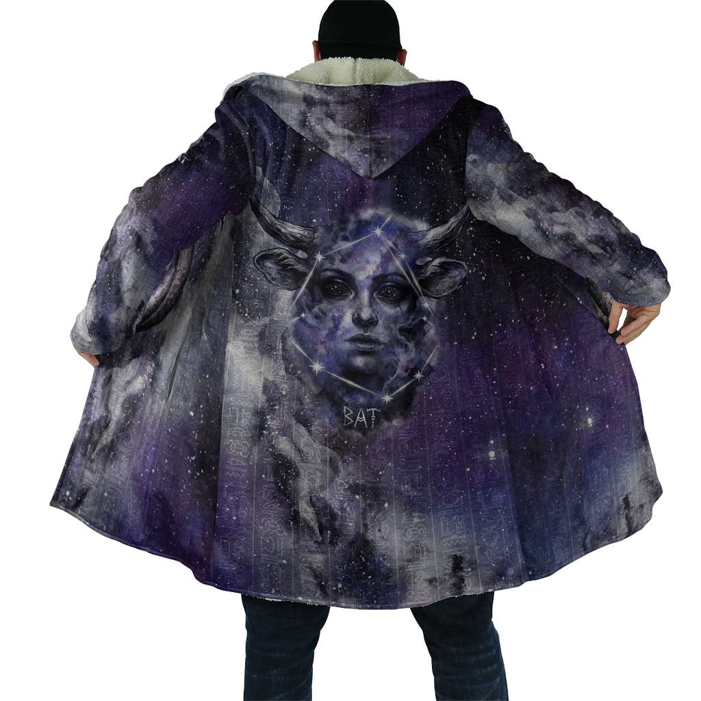 Bat Egyptian Cloak Cow Goddess Celestial Face Horn Ring Gem Cosmic Starry Sky