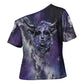 Bat Egyptian Cross Shoulder Shirt Cow Goddess Celestial Face Horn Ring Gem Cosmic Starry Sky