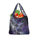 Bat Egyptian Grocery Bag Cow Goddess Celestial Face Horn Ring Gem Cosmic Starry Sky