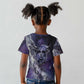 Bat Egyptian Kid T shirt Cow Goddess Celestial Face Horn Ring Gem Cosmic Starry Sky