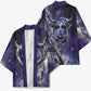 Bat Egyptian Kimono Cow Goddess Celestial Face Horn Ring Gem Cosmic Starry Sky